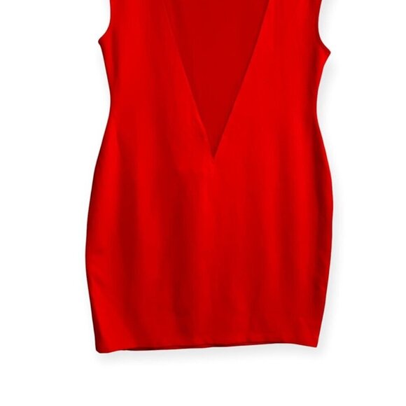 Victor Glemaud Cap Sleeve Bodycon Mini Dress, Red, Size XL, New with tag - Picture 12 of 16